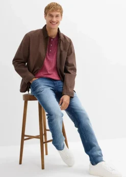 Herren bonprix Große Größen|Jeans|Regular Fit Stretch-Jeans, Straight