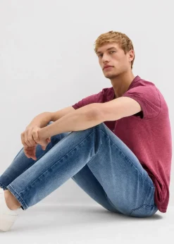 Herren bonprix Große Größen|Jeans|Regular Fit Stretch-Jeans, Straight