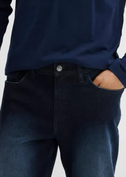 Herren bonprix Jeans|Große Größen|Regular Fit Stretch-Jeans mit Komfortschnitt, Straight