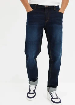 Herren bonprix Große Größen|Jeans|Regular Fit Stretch-Jeans m. Komfortschnitt, Tapered