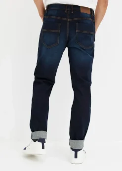 Herren bonprix Große Größen|Jeans|Regular Fit Stretch-Jeans m. Komfortschnitt, Tapered