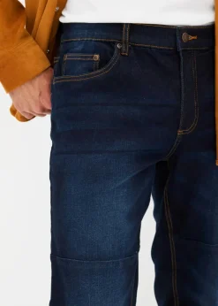 Herren bonprix Große Größen|Jeans|Regular Fit Stretch-Jeans m. Komfortschnitt, Tapered