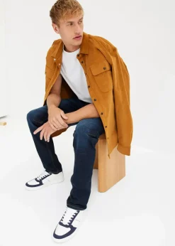 Herren bonprix Große Größen|Jeans|Regular Fit Stretch-Jeans m. Komfortschnitt, Tapered