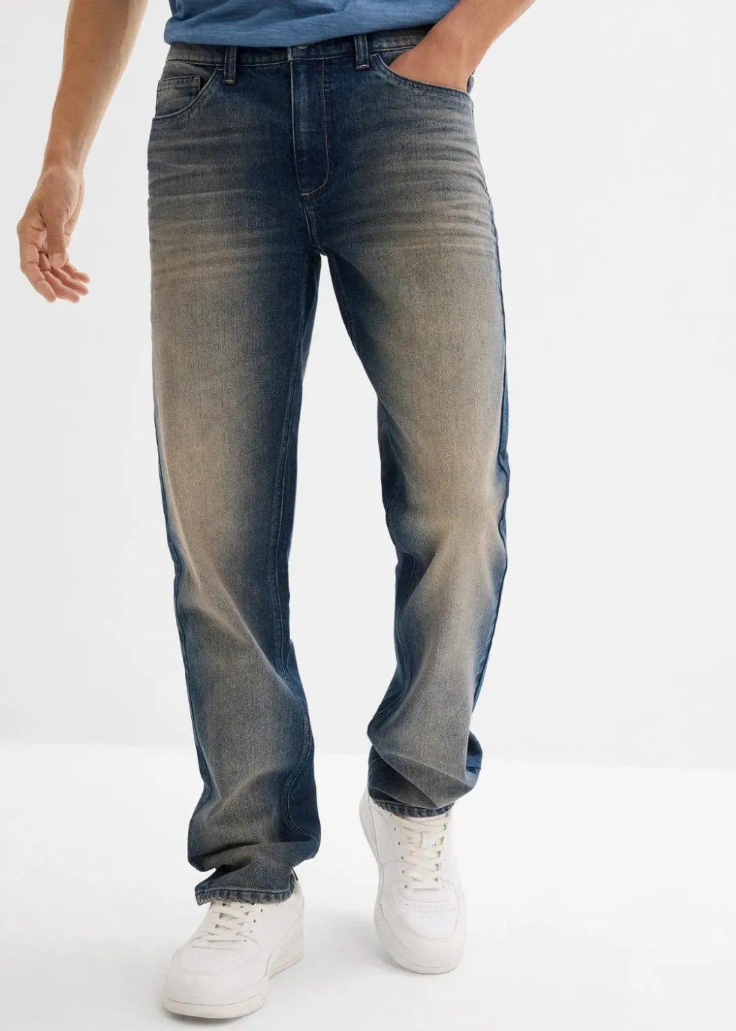 Clearance Regular Fit Stretch-Jeans, Straight Herren Jeans|Große Größen