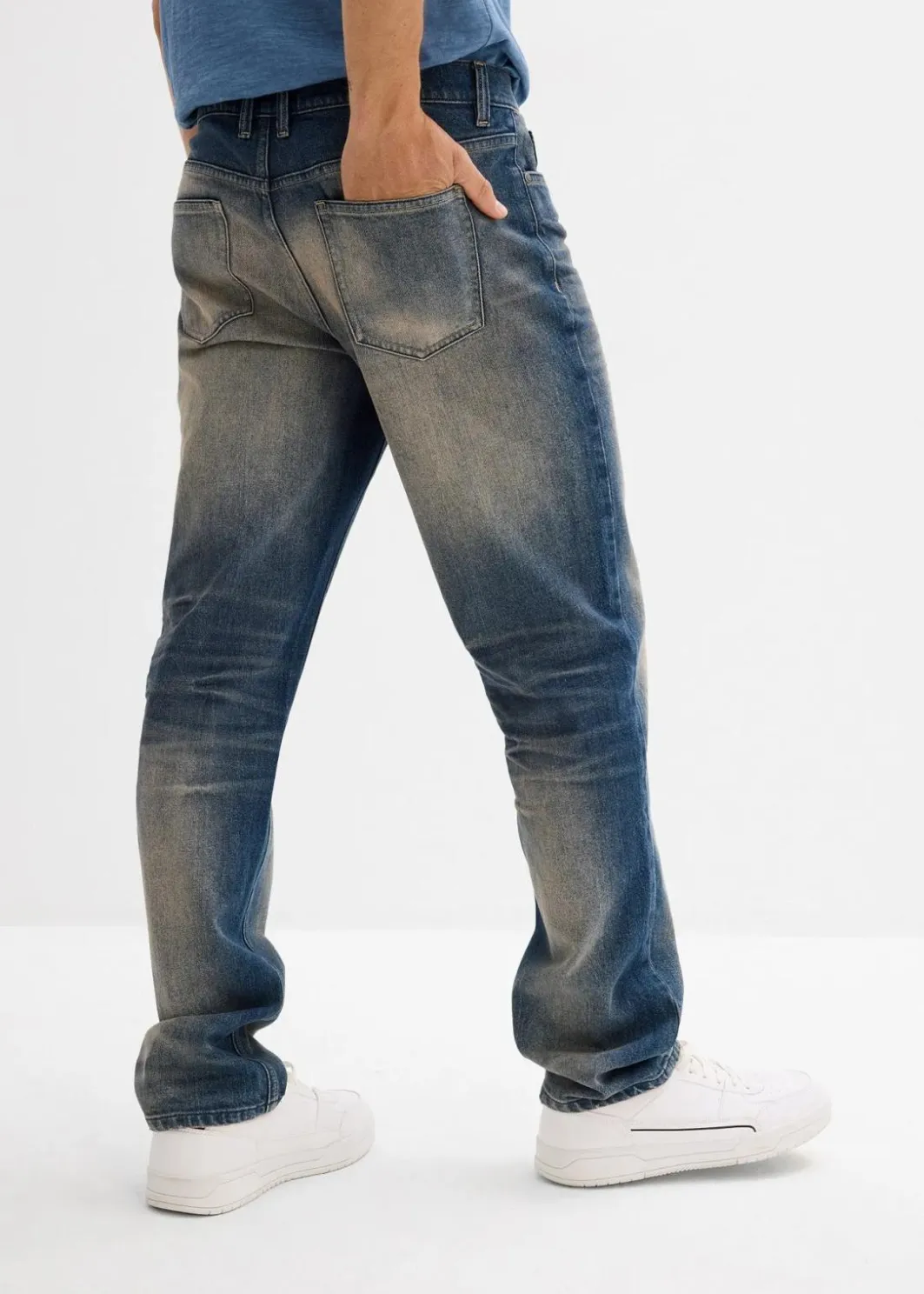 Clearance Regular Fit Stretch-Jeans, Straight Herren Jeans|Große Größen