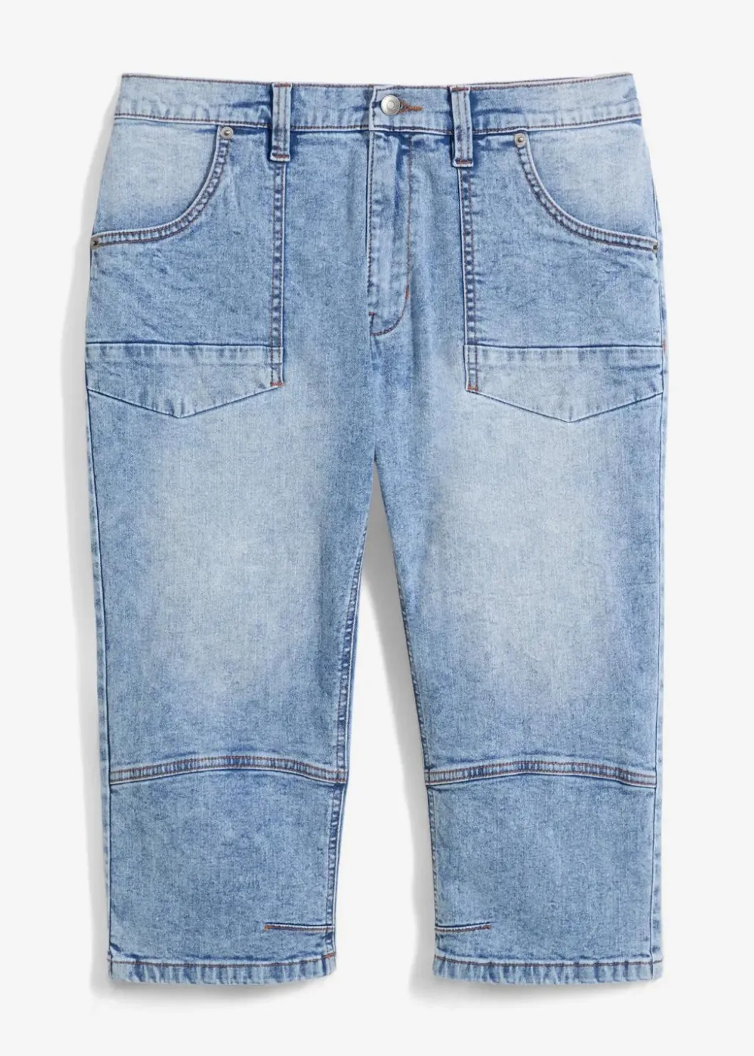 Discount Regular Fit 3/4-Stretch-Jeans, Straight Herren Jeans|Große Größen
