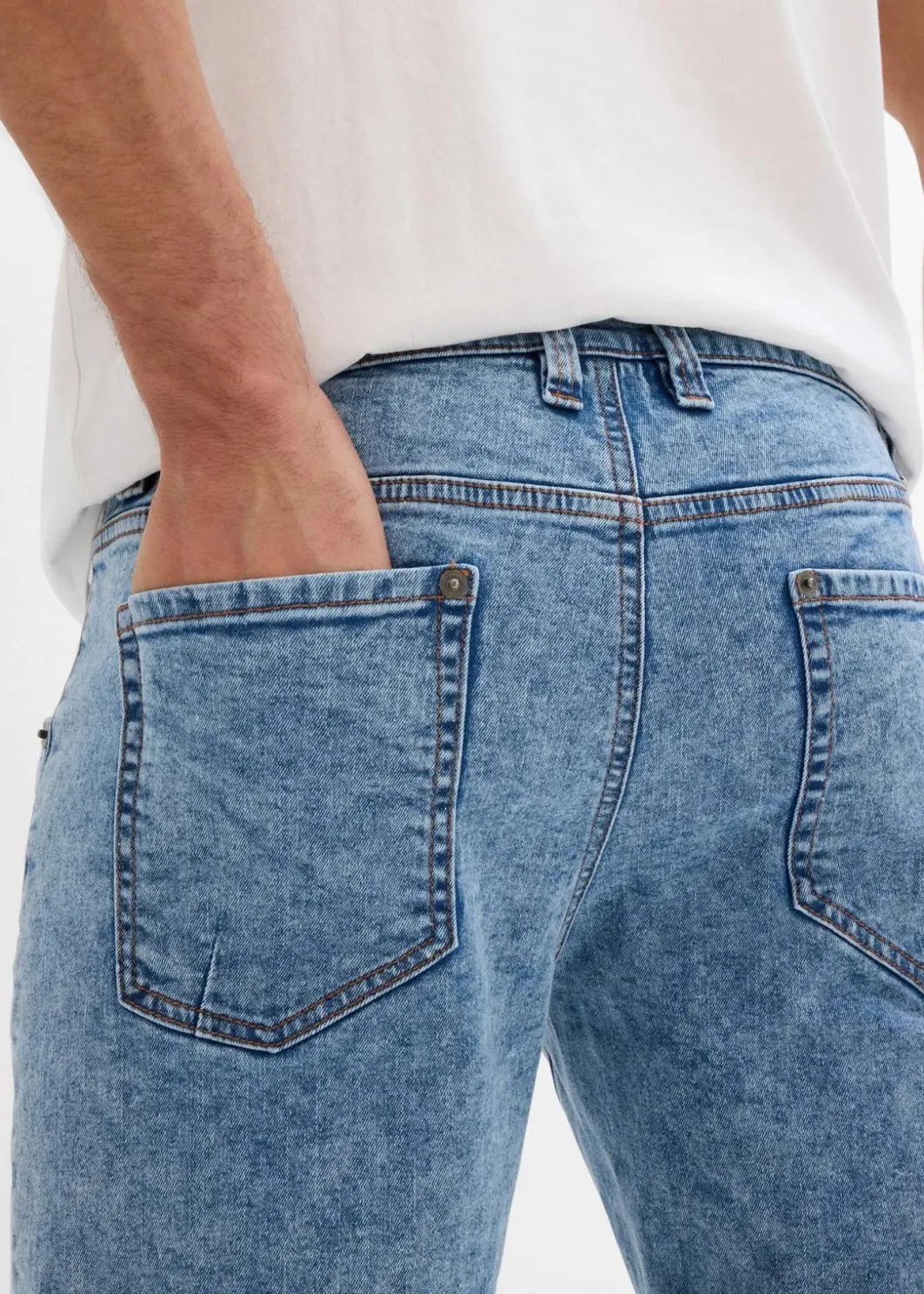 Discount Regular Fit 3/4-Stretch-Jeans, Straight Herren Jeans|Große Größen