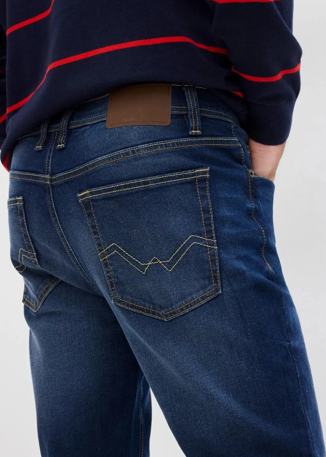 Herren bonprix Große Größen|Jeans|Regular Fit Stretch-Jeans, Straight