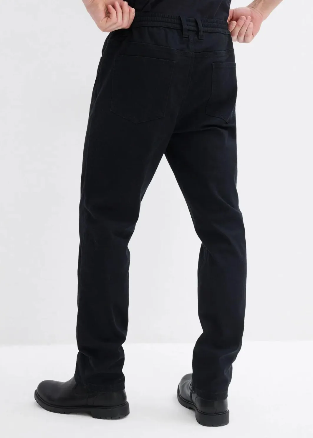 Best Regular Fit Stretch-Schlupfhose, Straight Herren Hosen|Große Größen