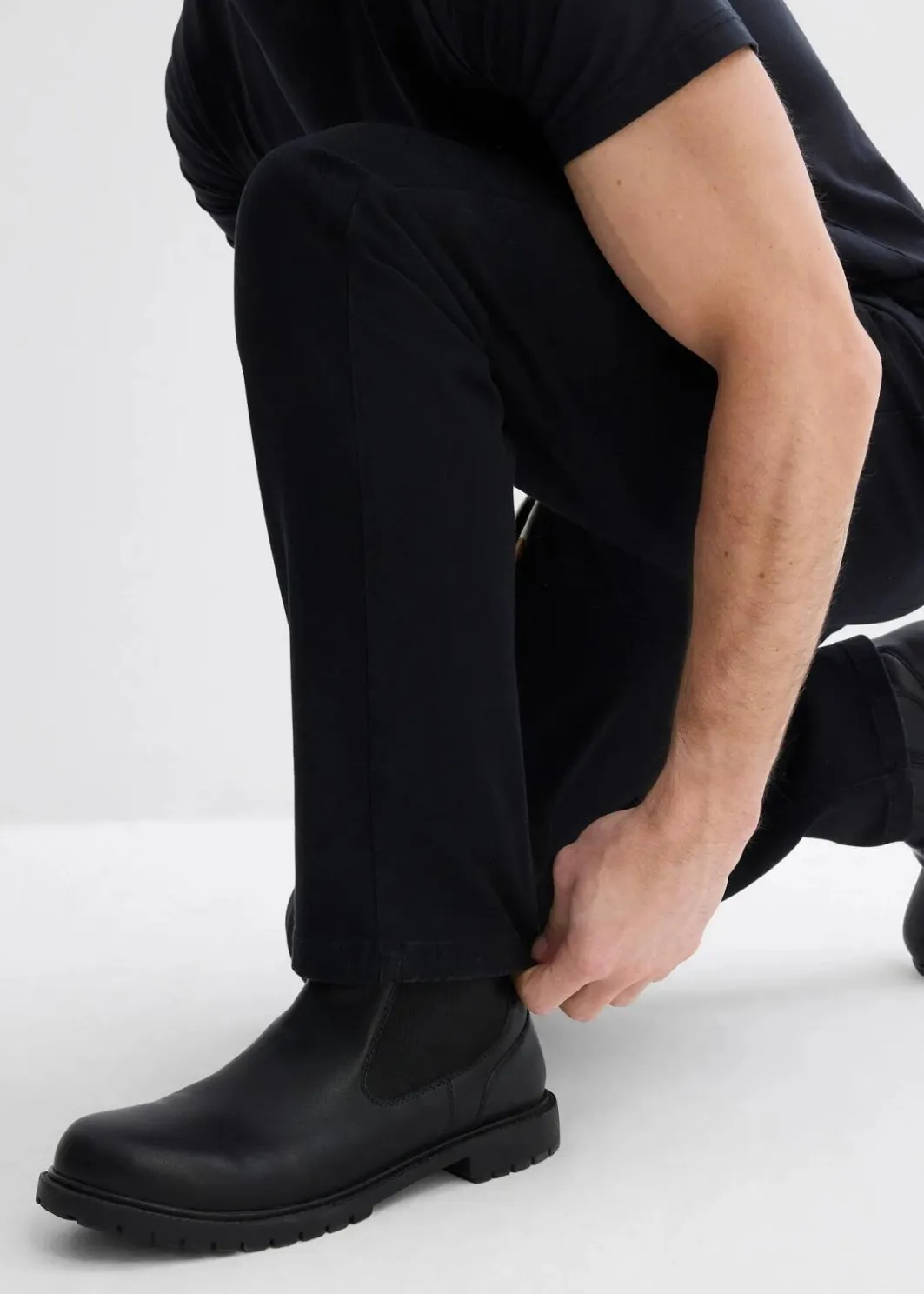 Best Regular Fit Stretch-Schlupfhose, Straight Herren Hosen|Große Größen