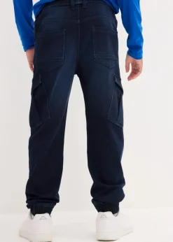 Kinder bonprix Jungen 9-16 Jahre·Bademode|Jungen 9-16 Jahre·Jeans|Regular Fit Sweat-Schlupfjeans mit Cargotaschen