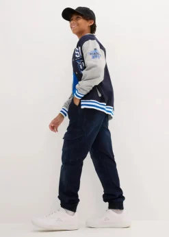 Kinder bonprix Jungen 9-16 Jahre·Bademode|Jungen 9-16 Jahre·Jeans|Regular Fit Sweat-Schlupfjeans mit Cargotaschen