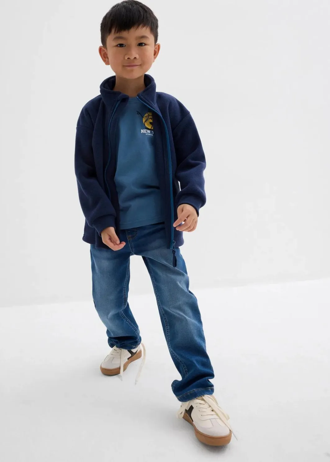 Regular Fit Sweat-Schlupfjeans, Straight Kinder Jungen 2-8 Jahre·Jeans & Hosen