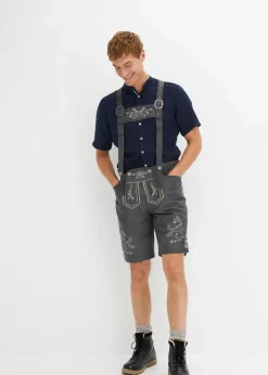 Herren bonprix Große Größen|Trachtenmode|Regular Fit Trachten-Hose aus Lederimitat