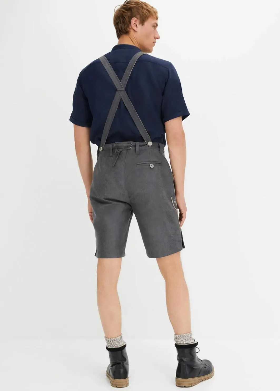 Herren bonprix Große Größen|Trachtenmode|Regular Fit Trachten-Hose aus Lederimitat