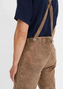 Discount Regular Fit Trachtenhose aus Lederimitat Herren Hosen|Trachtenmode