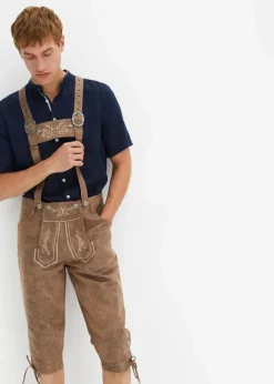 Discount Regular Fit Trachtenhose aus Lederimitat Herren Hosen|Trachtenmode