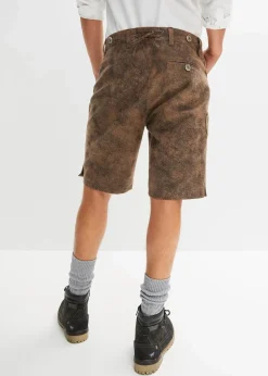 Herren bonprix Hosen|Shorts|Regular Fit Trachten-Hose aus Lederimitat