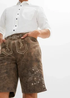 Herren bonprix Hosen|Shorts|Regular Fit Trachten-Hose aus Lederimitat