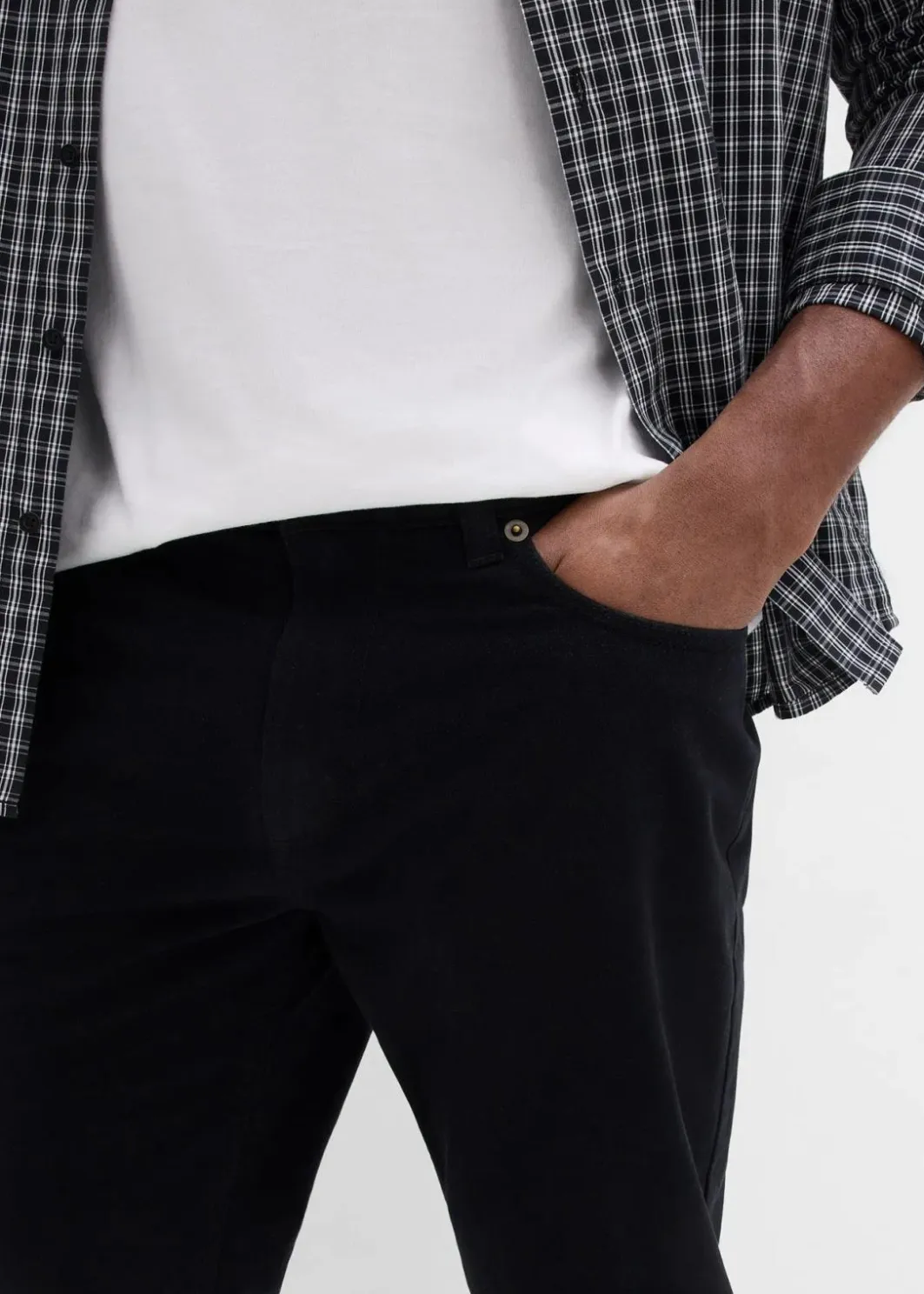 Herren bonprix Große Größen|Basics|Regular Fit Twillhose aus reiner Baumwolle, Straight