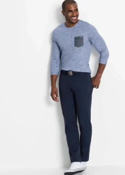 Sale Regular Fit Twillhose aus reiner Baumwolle, Straight Herren Hosen|Basics