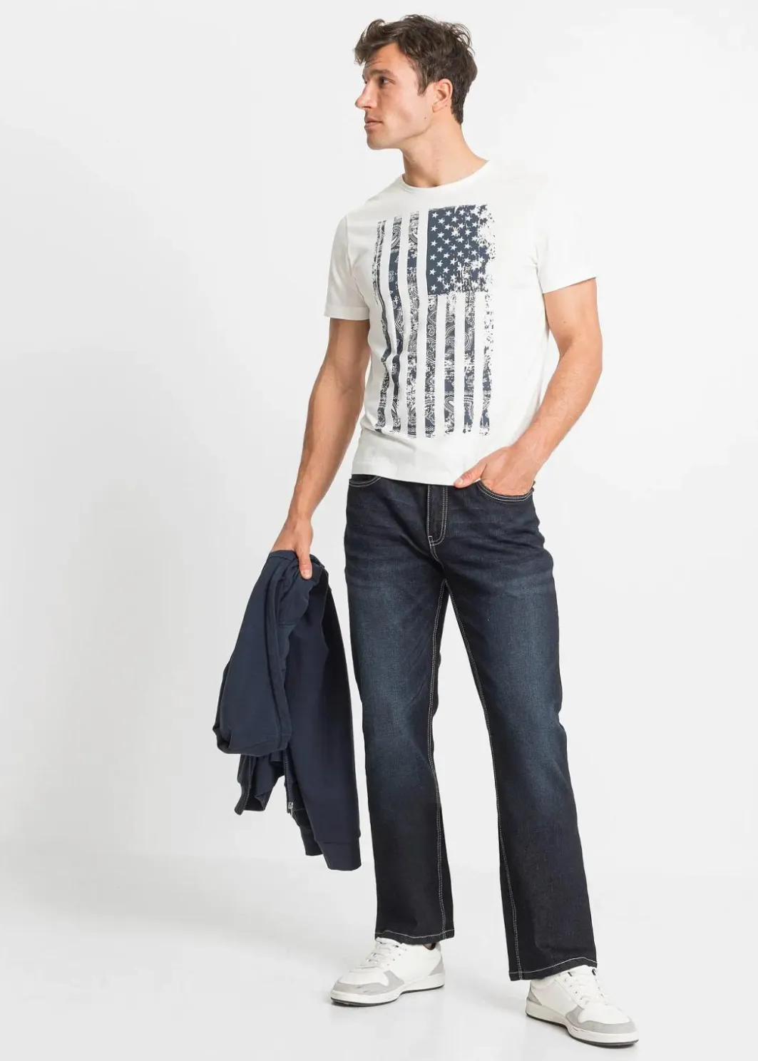 Herren bonprix Jeans|Große Größen|Regular-Fit-Jeans, Bootcut