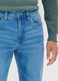 Herren bonprix Jeans|Große Größen|Regular-Fit-Jeans, Tapered