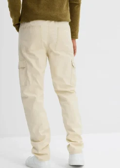 Herren bonprix Große Größen|Hosen|Relaxed Fit Cargo-Hose aus Baumwoll-Canvas, Straight