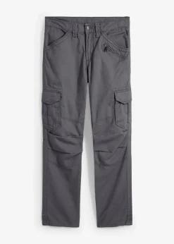 Herren bonprix Große Größen|Hosen|Relaxed Fit Cargohose aus robuster reiner Baumwolle, Straight