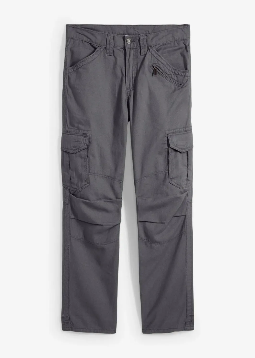 Herren bonprix Große Größen|Hosen|Relaxed Fit Cargohose aus robuster reiner Baumwolle, Straight