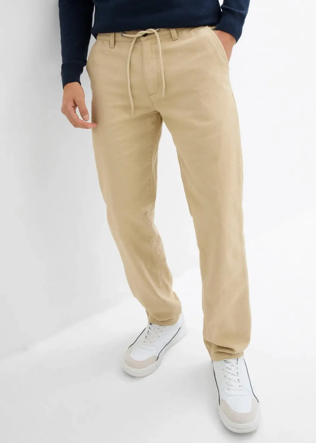Online Relaxed Fit Chinohose mit Komfortbund, Straight Herren Große Größen|Hosen