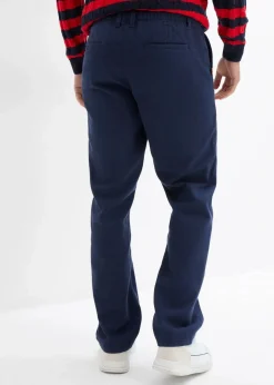 Clearance Relaxed Fit Chinohose mit Komfortbund, Straight Herren Hosen|Große Größen