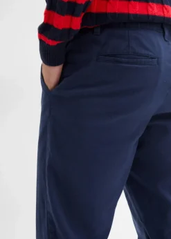 Clearance Relaxed Fit Chinohose mit Komfortbund, Straight Herren Hosen|Große Größen