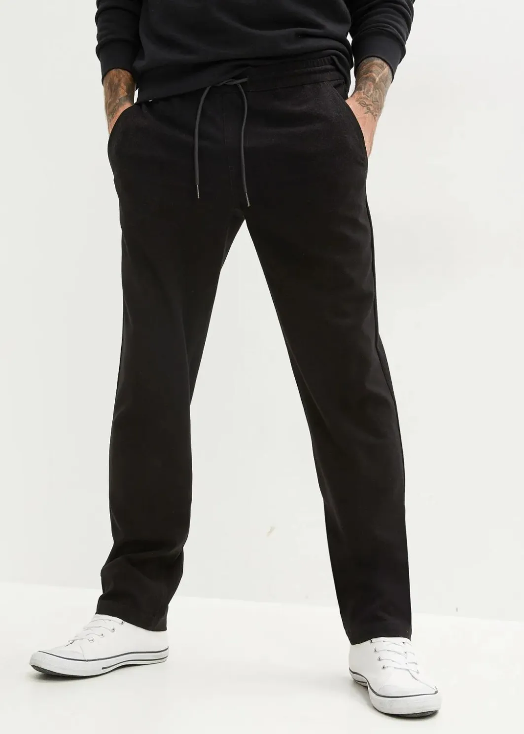 Herren bonprix Große Größen|Hosen|Relaxed Fit Chino-Stretch-Schlupfhose, Straight