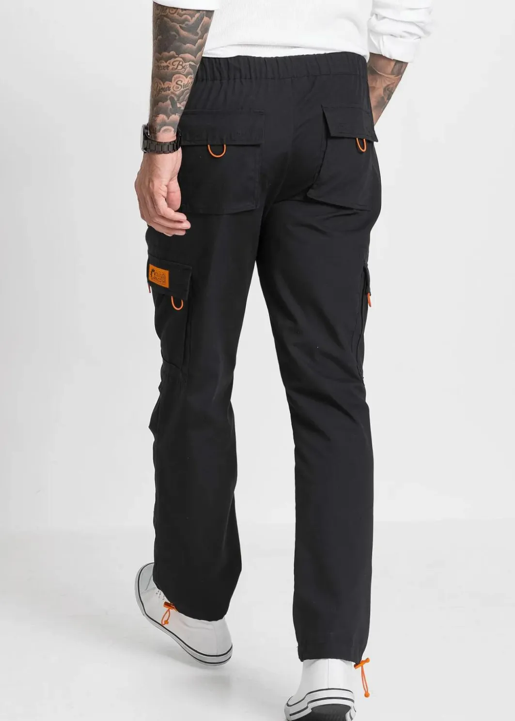 Herren bonprix Große Größen|Hosen|Relaxed Fit Schlupf-Cargohose, Straight