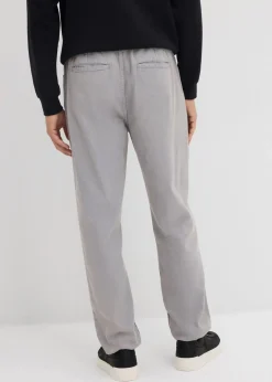 Online Relaxed Fit Schlupfhose aus reinem Baumwoll-Twill, Tapered Herren Große Größen|Hosen