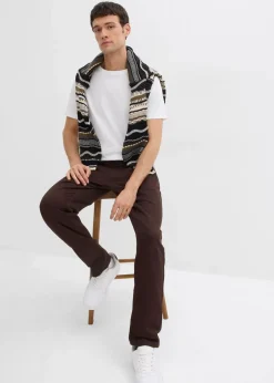 New Relaxed Fit Stretch-Chinohose mit Bio Baumwolle, Straight Herren Große Größen|Hosen