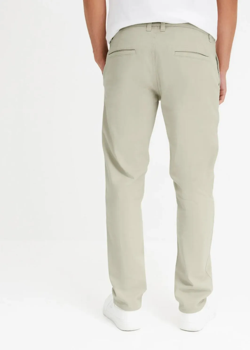 New Relaxed Fit Stretch-Chinohose mit Bio Baumwolle, Straight Herren Hosen|Große Größen