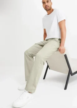 New Relaxed Fit Stretch-Chinohose mit Bio Baumwolle, Straight Herren Hosen|Große Größen