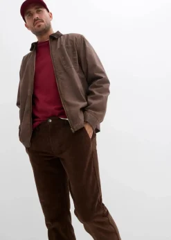 Best Relaxed Fit Stretch-Cordhose, Straight Herren Große Größen|Hosen