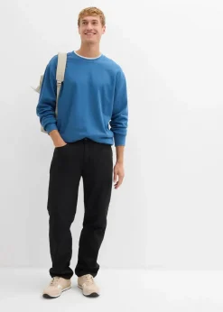 Clearance Relaxed Fit Thermohose mit Komfortbund, Straight Herren Hosen|Thermobekleidung