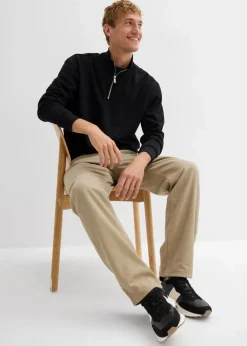 Hot Relaxed Fit Thermohose mit Komfortbund, Straight Herren Große Größen|Thermobekleidung