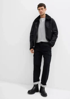Herren bonprix Große Größen|Thermobekleidung|Relaxed Fit Thermo-Schlupfhose, Tapered