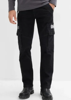 Herren bonprix Jeans|Relaxed-Fit Stretch-Jeans mit Bequembund, Straight