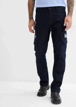 Hot Relaxed-Fit Stretch-Jeans mit Bequembund, Straight Herren Jeans