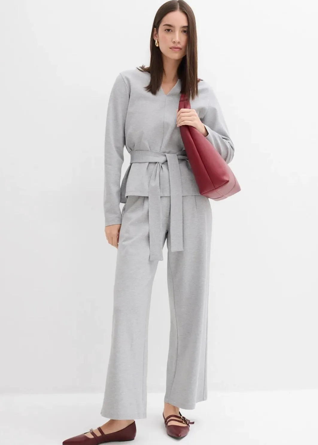 Discount Relaxte Hose mit weitem Bein aus Viskose-Mix Damen Bekleidung·Kleider|Zweiteiler & Sets