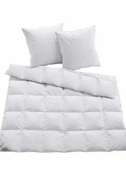 Outlet Daunen Bettdecke mittel und 2 Kissen (3-tlg.Set) Kopfkissen|Bettdecken