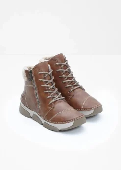 Damen Rieker High Heels|Komfortschuhe|Schnür Boot