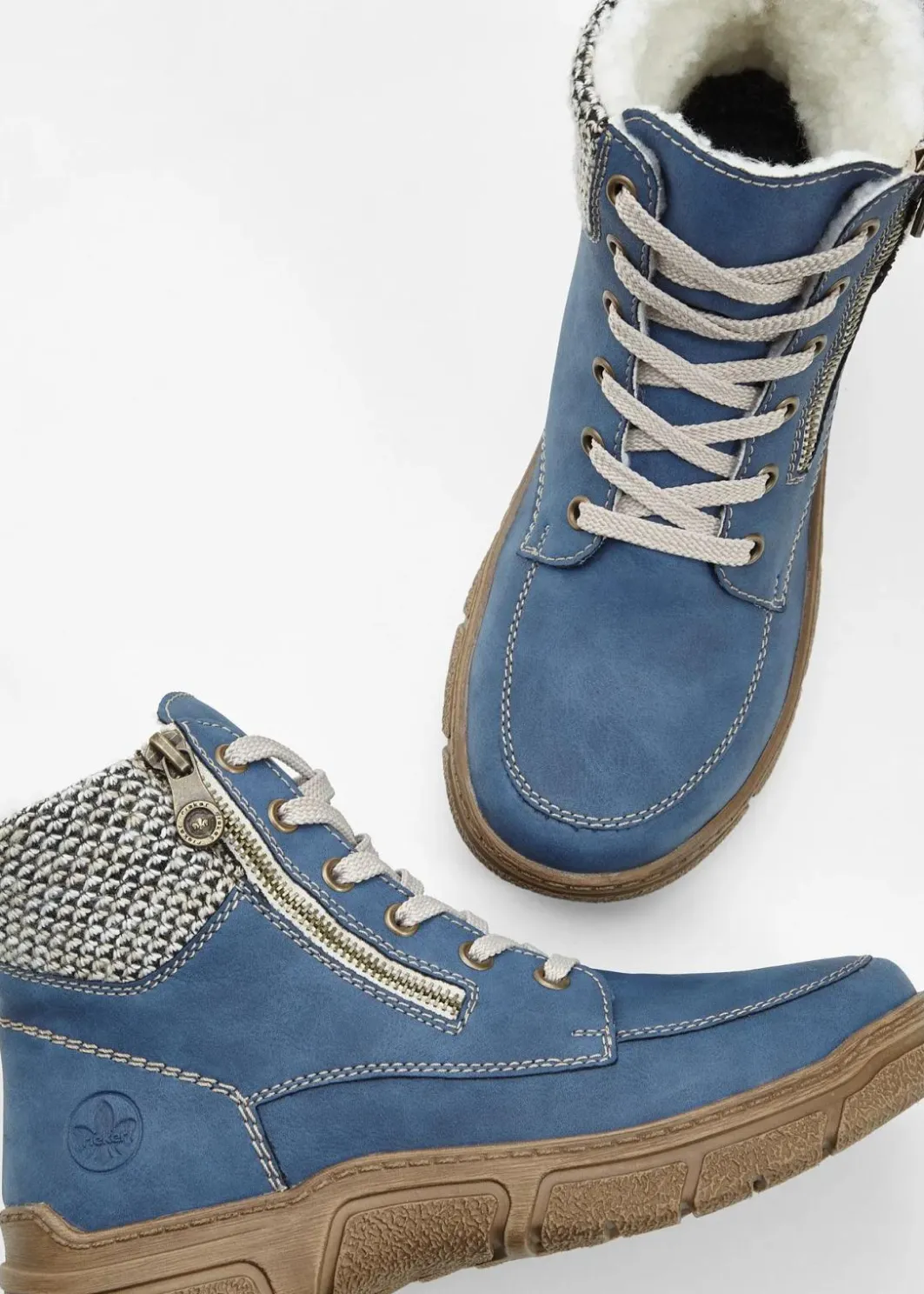 Schnür Boot Damen High Heels|Komfortschuhe