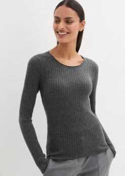 Best Rippenpullover aus Merinowolle Damen Bekleidung·Umstandsmode|Premium